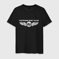 EBM - Electronic body music white – Мужская футболка хлопок с принтом купить со скидкой в -20%