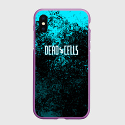 Чехол для iPhone XS Max матовый Dead Cells брызги красок