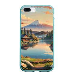 Чехол для iPhone 7Plus/8 Plus матовый Спокойный рассвет над японским горизонтом
