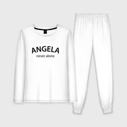 Женская пижама с лонгсливом хлопок Angela never alone - motto