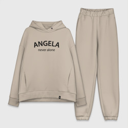 Женский костюм хлопок Oversize Angela never alone - motto