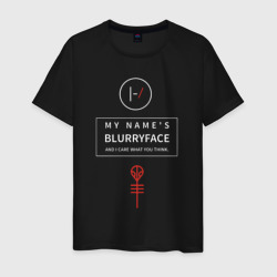 Мужская футболка хлопок Twenty one pilots my name's blurryface