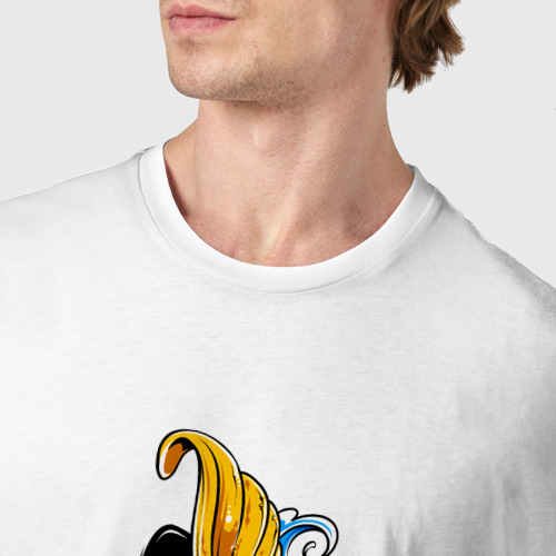 Мужская футболка хлопок Японская рыба, цвет белый - фото 6
