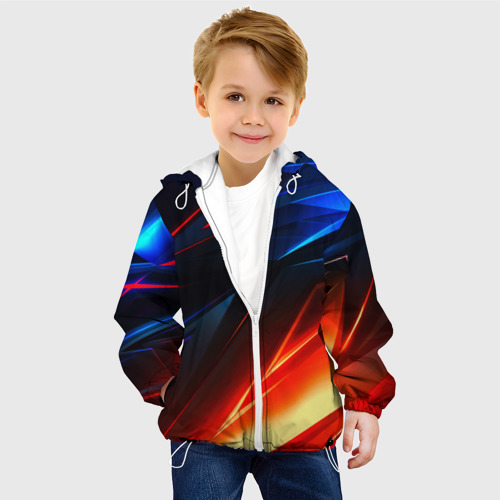 Детская куртка 3D Geometry stripes neon steel, цвет белый - фото 3