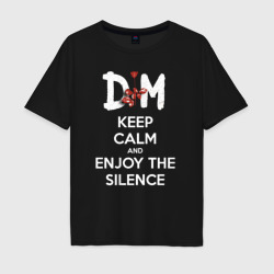 Мужская футболка хлопок Oversize DM keep calm and enjoy the silence