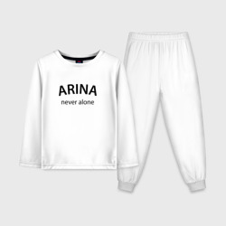 Детская пижама с лонгсливом хлопок Arina never alone - motto