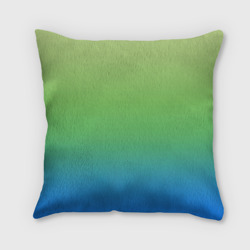 Подушка 3D Градиент зелёно-голубой