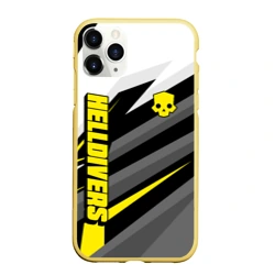 Чехол для iPhone 11 Pro Max матовый Helldivers 2 - yellow uniform
