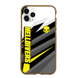 Чехол для iPhone 11 Pro Max матовый Helldivers 2 - yellow uniform