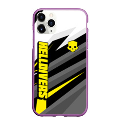 Чехол для iPhone 11 Pro Max матовый Helldivers 2 - yellow uniform