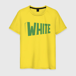 Слово white в зеленом – Мужская футболка хлопок с принтом купить со скидкой в -20%