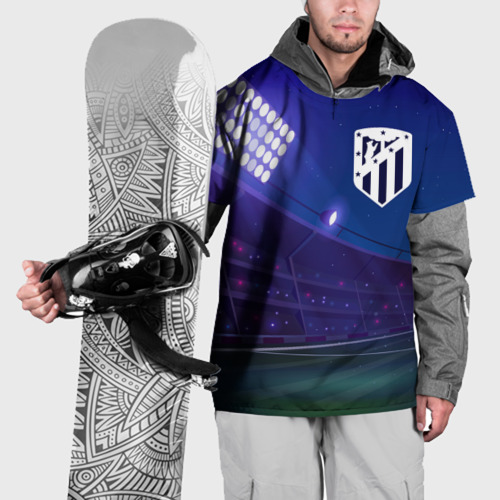 Накидка на куртку 3D Atletico Madrid ночное поле, цвет 3D печать