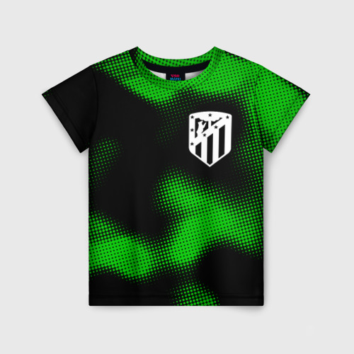 Детская футболка 3D Atletico Madrid sport halftone, цвет 3D печать