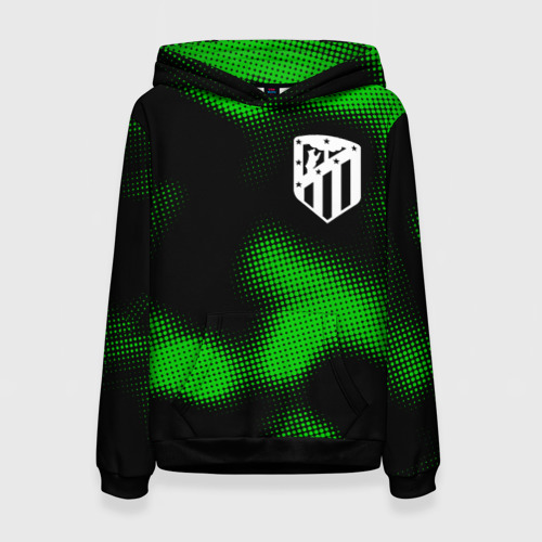 Женская толстовка 3D Atletico Madrid sport halftone, цвет 3D печать