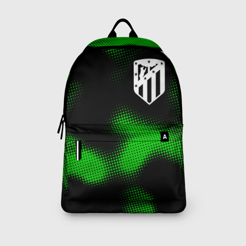 Рюкзак 3D с принтом Atletico Madrid sport halftone, вид сбоку #3