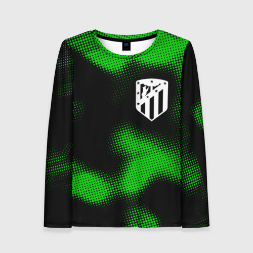 Женский лонгслив 3D Atletico Madrid sport halftone, цвет 3D печать