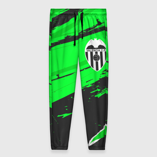 Женские брюки 3D с принтом Valencia sport green, вид спереди #2