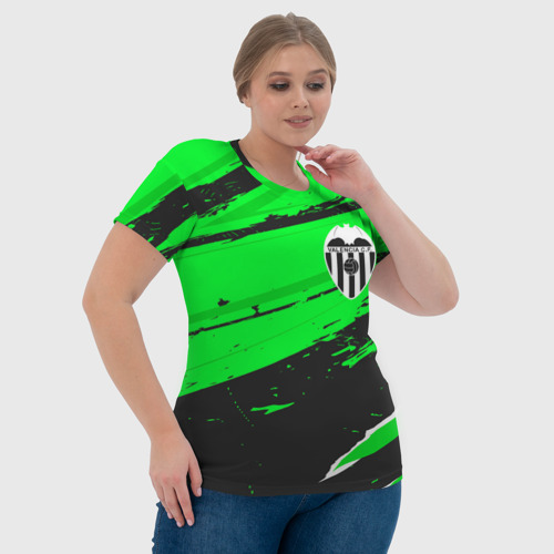 Женская футболка 3D с принтом Valencia sport green, фото #4
