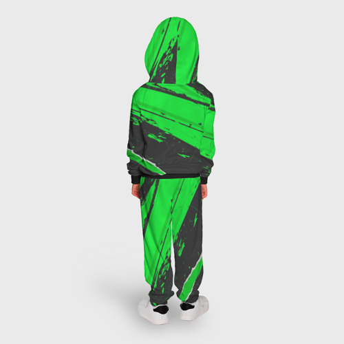 Детский костюм с толстовкой 3D Valencia sport green, цвет черный - фото 4