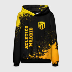 Мужская толстовка 3D Atletico Madrid - gold gradient вертикально