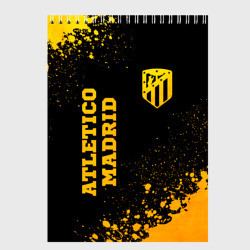 Скетчбук Atletico Madrid - gold gradient вертикально