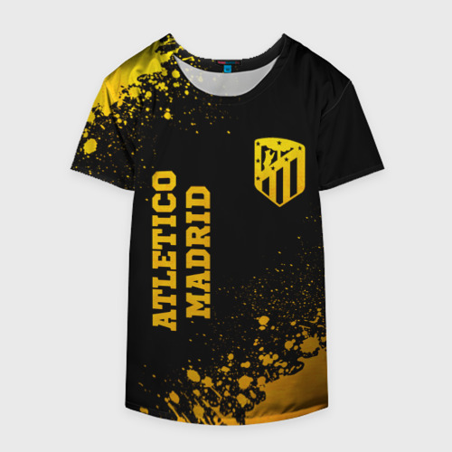 Накидка на куртку 3D Atletico Madrid - gold gradient вертикально, цвет 3D печать - фото 4