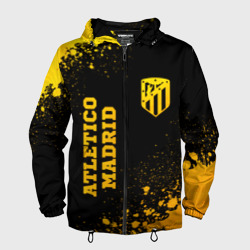 Мужская ветровка 3D Atletico Madrid - gold gradient вертикально