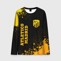 Мужской лонгслив 3D Atletico Madrid - gold gradient вертикально