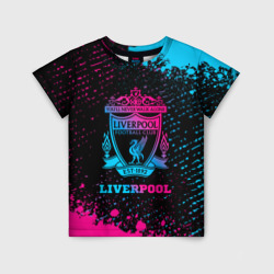 Liverpool - neon gradient – Детская футболка 3D с принтом купить со скидкой в -33%