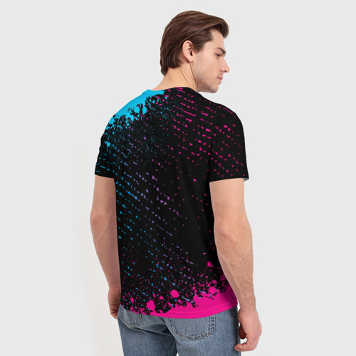 Мужская футболка 3D Liverpool - neon gradient, цвет 3D печать - фото 4