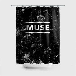 Штора 3D для ванной Muse black ice