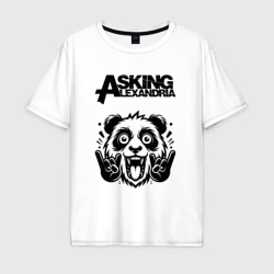 Мужская футболка хлопок Oversize Asking Alexandria - rock panda