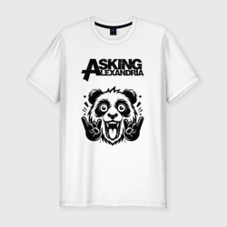 Мужская футболка хлопок Slim Asking Alexandria - rock panda