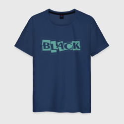 Слово black на зелёном – Мужская футболка хлопок с принтом купить со скидкой в -20%