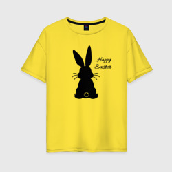 Женская футболка хлопок Oversize Пасхальный кролик