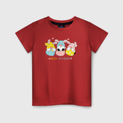 Пасхальные гномы кроличьи уши – Детская футболка хлопок с принтом купить со скидкой в -20%