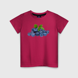 Ягоды черники спелой – Детская футболка хлопок с принтом купить со скидкой в -20%