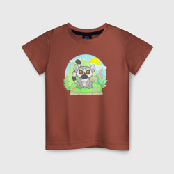 Забавный маленький лемур – Детская футболка хлопок с принтом купить со скидкой в -20%