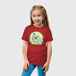 Детская футболка хлопок Забавный маленький лемур - фото 2