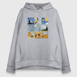 Картины Винсента Ван Гога – Женское худи Oversize хлопок с принтом купить со скидкой в -20%