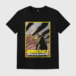 Мужская футболка хлопок Helldivers 2 - Авиаудар 