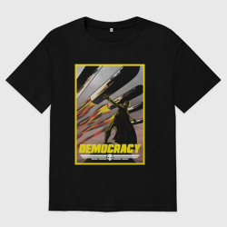 Женская футболка хлопок Oversize Helldivers 2 - Авиаудар