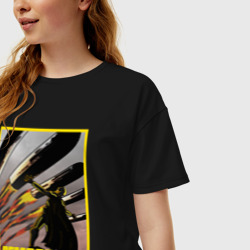 Женская футболка хлопок Oversize Helldivers 2 - Авиаудар - фото 2