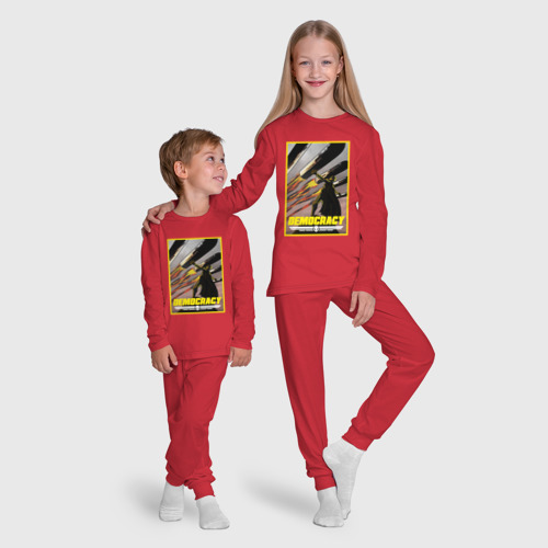 Детская пижама с лонгсливом хлопок с принтом Helldivers 2 - Авиаудар, фото #5