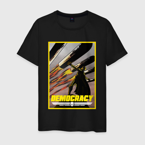 Мужская футболка хлопок Helldivers 2 - Авиаудар , цвет черный