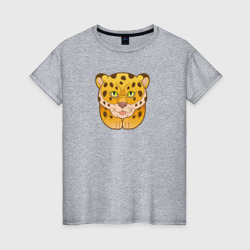 Милый маленький леопард – Женская футболка хлопок с принтом купить со скидкой в -20%