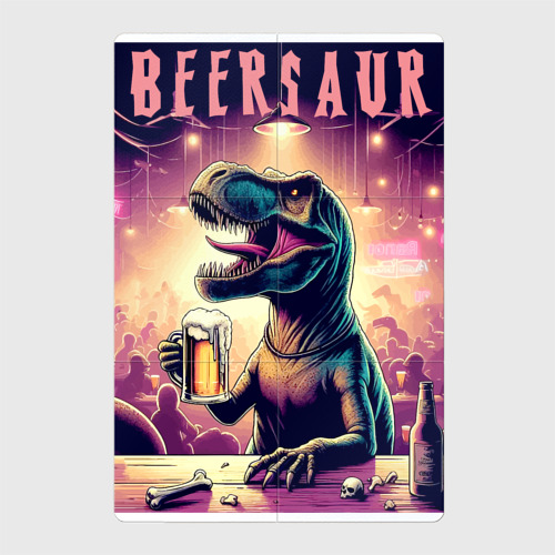 Магнитный плакат 2Х3 Beersaur - fantasy ai art