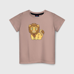 Забавный маленький лев – Детская футболка хлопок с принтом купить со скидкой в -20%