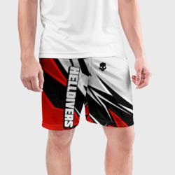 Мужские шорты спортивные Helldivers 2 - white and red - фото 2
