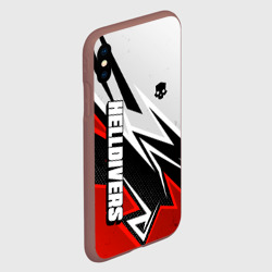 Чехол для iPhone XS Max матовый Helldivers 2 - white and red - фото 2
